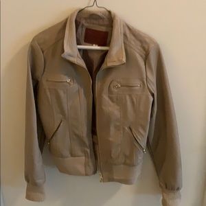 Tan leather jacket